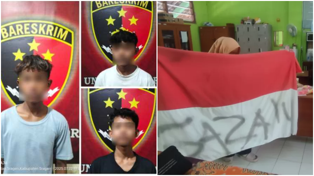 Tiga pelajar yang mencoret simbol negara kini dalam pendampingan psikologis dan proses hukum di Unit PPA Polres Sragen.