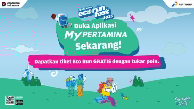 Vice President Corporate Communication PT Pertamina (Persero), Fadjar Djoko Santoso, saat mengumumkan program penukaran poin MyPertamina untuk tiket gratis Pertamina Eco RunFest 2025 dan Energizing Music Festival.