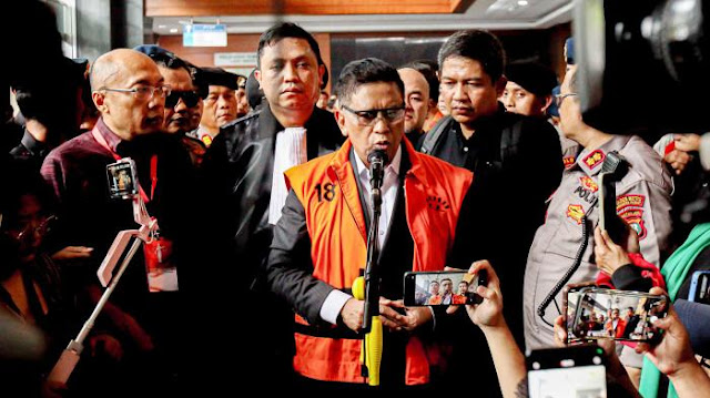 Hasto Kristiyanto di Pengadilan Tindak Pidana Korupsi, Jakarta Pusat