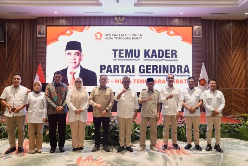 Sekjen Partai Gerindra Ahmad Muzani menghadiri acara Temu Kader Gerindra se Nusa Tenggara Barat, Sabtu (12/7/2025).