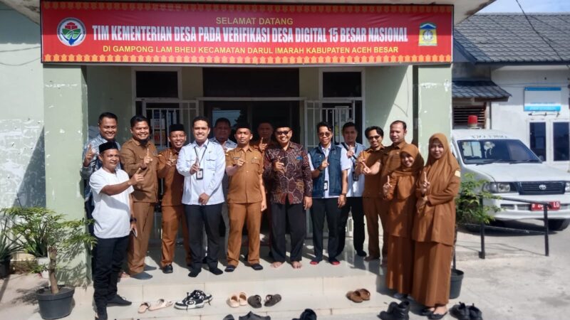Gampong Lam Bheu Kecamatan Darul Imarah, Aceh Besar masuk 10 Besar Nasional pada Lomba Desa Digital Tahun 2025. (Foto: Ist)