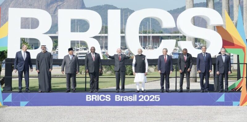 Konferensi Tingkat Tinggi (KTT) BRICS ke-17 yang digelar di Museum Seni Modern (MAM), Rio de Janeiro, Minggu (6/7/2025).
