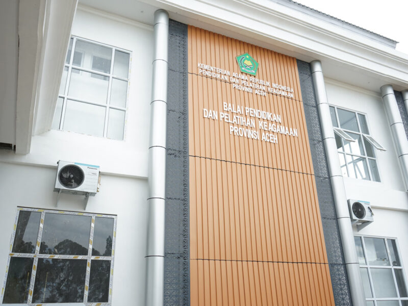 Balai Diklat Keagamaan (BDK) Aceh kini memiliki gedung baru yang representatif di Desa Tumbo Baro Kecamatan Kuta Malaka, Kabupaten Aceh Besar. (Foto: Ist)