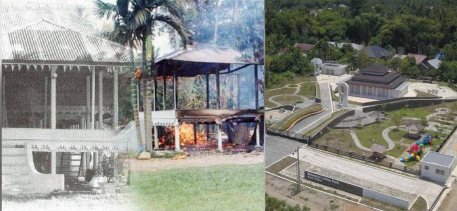 Rumoh Geudong di Gampong Bili Aron Kecamatan Glumpang Tiga, Pidie kini menjadi Memorial Living Park. (Foto: Ist)