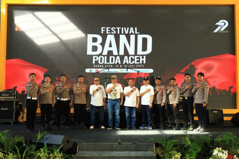 Polres Aceh Tengah meraih Juara I Festival Band Hari Bhayangkara ke-79 yang digelar selama dua hari, 12-13 Juli 2025 di Gedung Meuligoe Tribrata, Mapolda Aceh. (Foto: Ist)