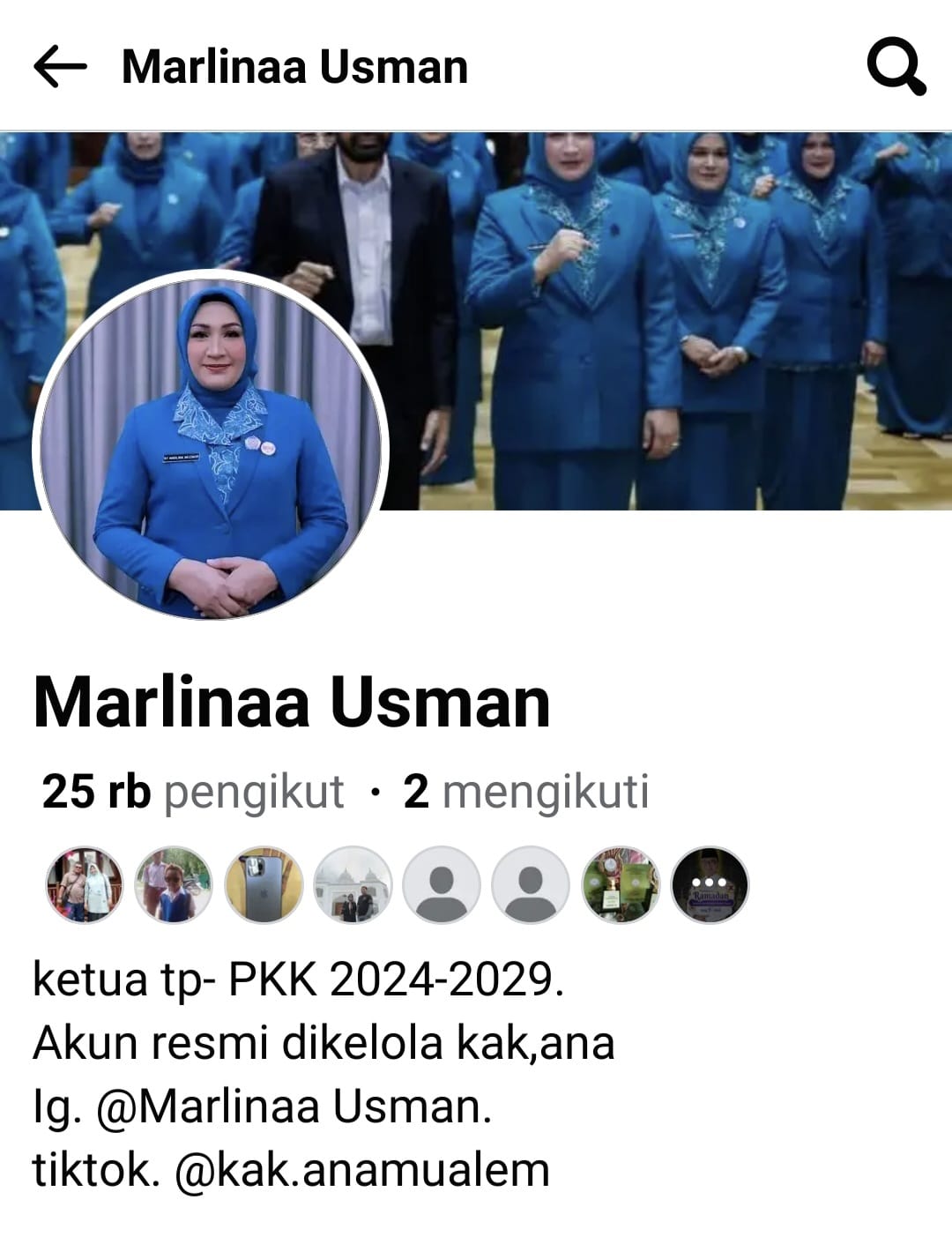 Penipuan mengatasnamakan istri Gubernur Aceh di sosial media Facebook dengan akun bernama Marlinaa Usman. (Foto: Ist)