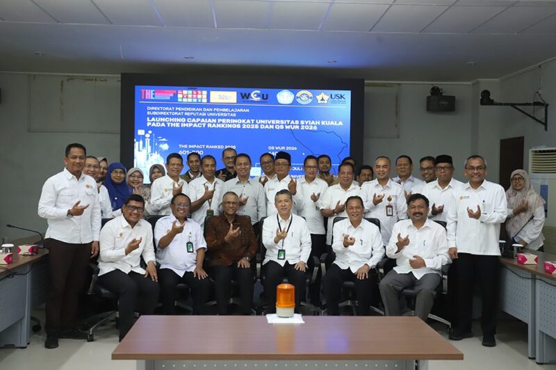 USK meluncurkan capaian peringkat THE Impact Rankings 2025 dan QS WUR 2026. (Foto: Ist)