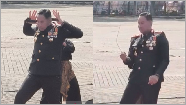 Kapolda Banten Main Debus di HUT ke-79 Bhayangkara! Golok Tajam Bengkok Pakai Leher