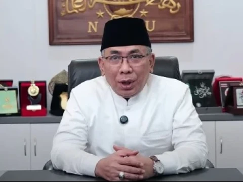 Ketua Umum Pengurus Besar Nahdlatul Ulama (PBNU) KH Yahya Cholil Staquf (Gus Yahya)