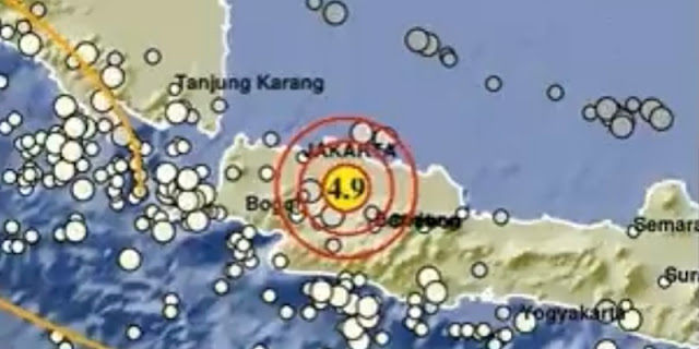 Gempa bumi mengguncang wilayah Bekasi, Jawa Barat pada Rabu malam, 20 Agustus 2025.