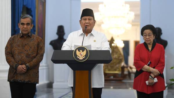 Presiden Prabowo Subianto menyampaikan siaran pers penting di Istana Negara, Minggu (29/8/2025)