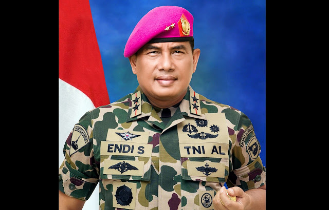 Endi Supardi dilantik menjadi Pangkormar pertama dengan pangkat Letjen TNI Marinir.