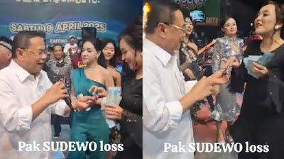 Bupati Pati Sudewo terekam tengah bergoyang dan menyawer biduan