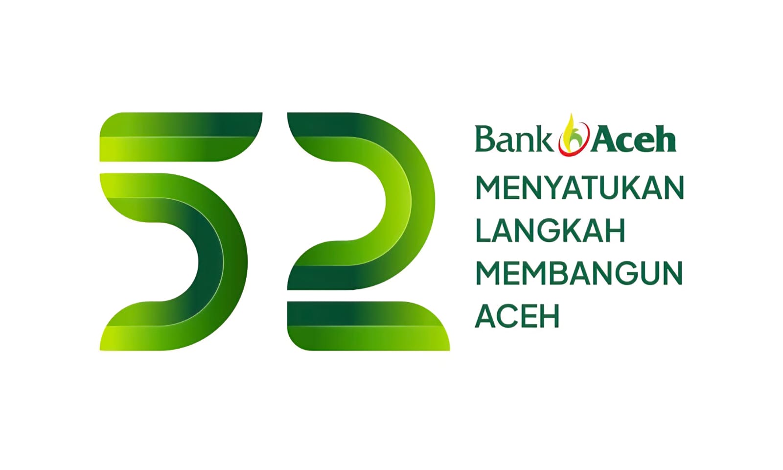 Logo resmi HUT ke-52 Bank Aceh Syariah