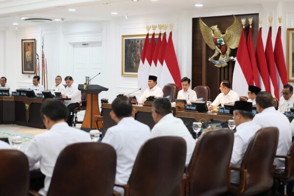 Presiden RI Prabowo Subianto saat memimpin Sidang Kabinet Paripurna di Istana Negara, Rabu (6/8/2025). (Foto: Setkab)