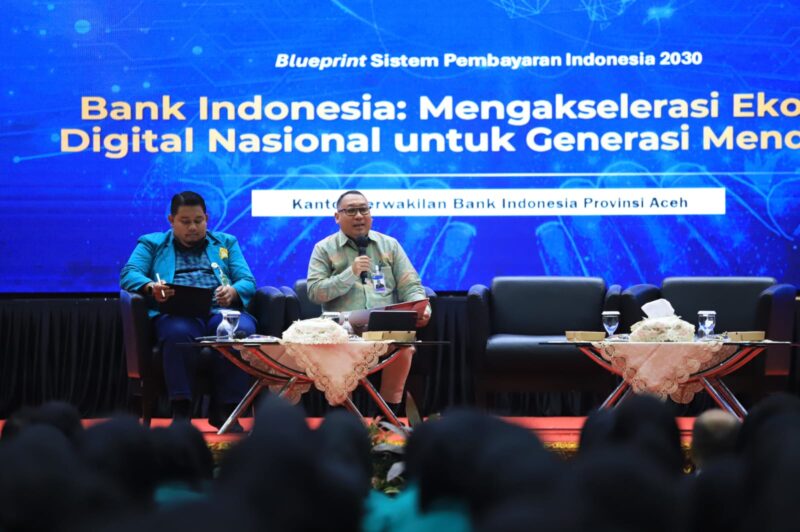 Ribuan mahasiswa baru Universitas Syiah Kuala diberi pembekalan terkait digitalisasi keuangan oleh Bank Indonesia (BI). (Foto: Ist)
