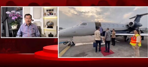 Penerbangan mantan Wapres Jusuf Kalla (JK) dari Jakarta ke Banda Aceh, Kamis pagi (14/8), batal setelah pesawat yang ditumpanginya mengalami gangguan teknis akibat mesin pesawat pribadinya dimasuki burung. (Foto: Ist)