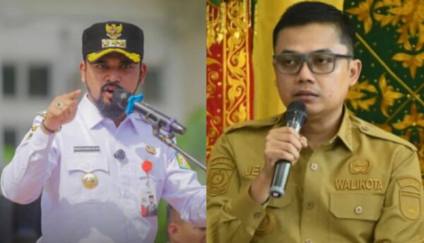 Bupati Aceh Timur Iskandar Usman Al-Farlaky dan Wali Kota Langsa Jeffry Sentana