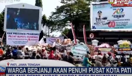Puluhan ribu warga Kabupaten Pati, Jawa Tengah bersiap menggelar demo besar-besaran, Rabu (13/8/2025) hari ini
