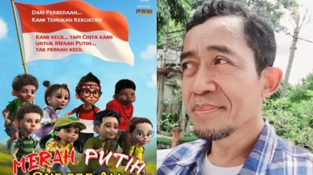 Poster film animasi “Merah Putih: One For All” yang memicu kontroversi di media sosial karena kualitas visual dinilai tidak sebanding dengan anggaran Rp6,7 miliar.