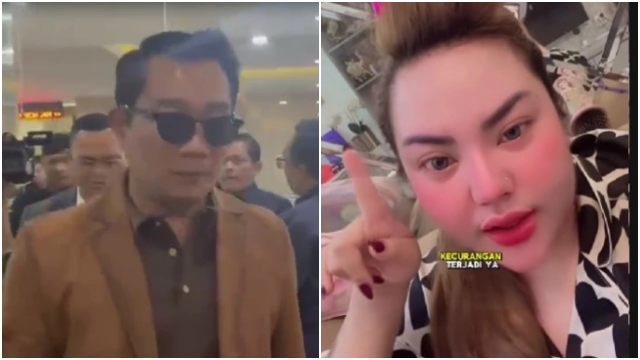 Selebgram Lisa Mariana saat melakukan siaran langsung di TikTok, di mana ia bereaksi atas pengumuman hasil tes DNA anak dengan Ridwan Kamil yang dinyatakan non-identik, Rabu (20/8/2025).