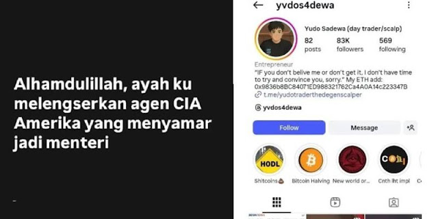 Anak Menteri Keuangan Purbaya Yudhi Sadewa, Yudo Sadewa, memberikan klarifikasi usai pernyataannya soal Sri Mulyani Indrawati menjadi viral di media sosial.