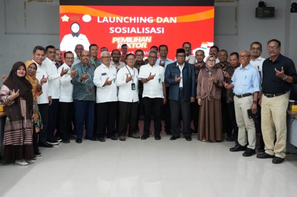 Tahapan Pemilihan Rektor USK periode 2026 – 2031 resmi dimulai dengan launching website oleh Panitia Pemilihan Rektor di Balai Senat USK, Kamis (11/9). (Foto: Ist)