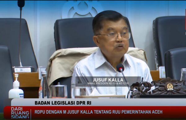 Wakil Presiden ke-10 dan ke-12 RI Jusuf Kalla (JK) meminta dana otsus untuk Aceh diperpanjang. (Foto: Ist)