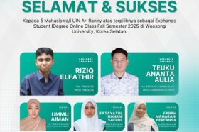 5 mahasiswa UIN Ar-Raniry terpilih untuk mengikuti iDegree Open Class Program - Fall Semester 2025 di Woosong University, Korea Selatan. (Foto: Ist)