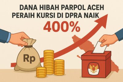 Dana hibah untuk partai politik peraih kursi di DPRA sebesar Rp29,3 miliar tahun naik 400 persen. (Foto: Ilustrasi)