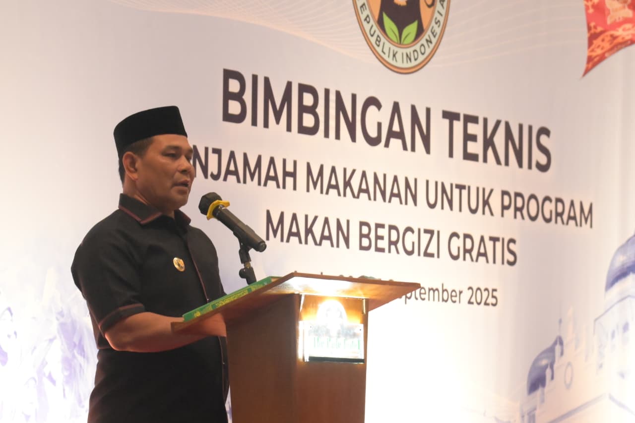 Bupati Aceh Besar Muharram Idris atau Syech Muharram menegaskan pentingnya menjaga kualitas makanan program Makan Bergizi Gratis (MBG). (Foto: Ist)