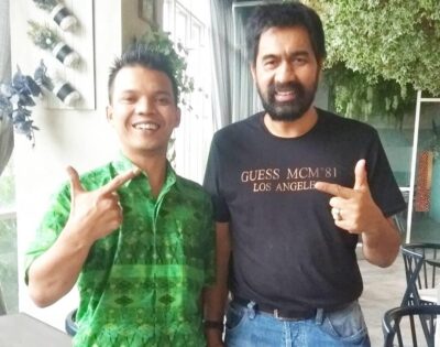 Ketua lDPC APRI Aceh Selatan, Delky Nofrizal Qutni bersama Gubernur Aceh Muzakir Manaf atau Mualem