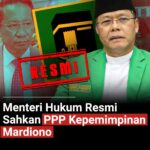 Menteri Hukum Supratman Andi Agtas telah menandatangani SK kepengurusan PPP dengan Ketua Umum Muhammad Mardiono.