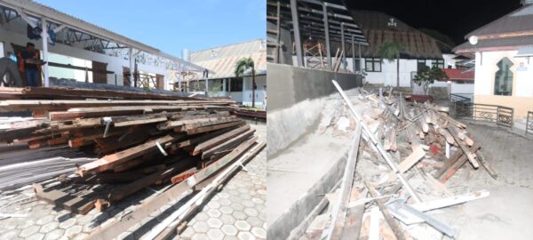Puluhan kayu eks bongkaran milik RSUD Kota Sabang raib misterius dari lokasi pembangunan gedung NICU. (Foto: Ist) | INFOACEH.net Puluhan kayu eks bongkaran milik RSUD Kota Sabang raib misterius dari lokasi pembangunan gedung NICU. (Foto: Ist)