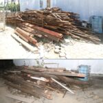 Lebih seratusan batang kayu eks bongkaran milik RSUD Kota Sabang hilang dari lokasi pembangunan gedung NICU. (Foto: Ist)