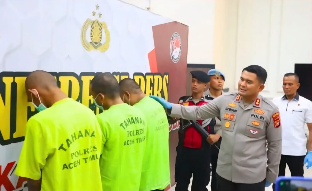 Satresnarkoba Polres Aceh Timur menangkap tiga bandar sabu. (Foto: Ist)