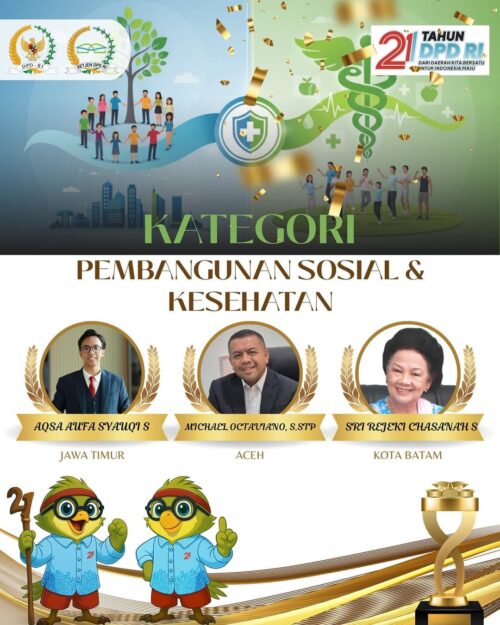 Pegiat sosial Aceh Michael Octaviano berhasil menembus finalis DPD Award 2025 dalam ajang 21 Tahun DPD RI bertajuk “Dari Daerah Kita Bersatu untuk Indonesia Maju”. (Foto: Ist)