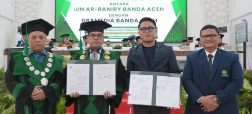 UIN Ar-Raniry menjalin kerja sama dengan PT Gramedia Banda Aceh. (Foto: Ist)