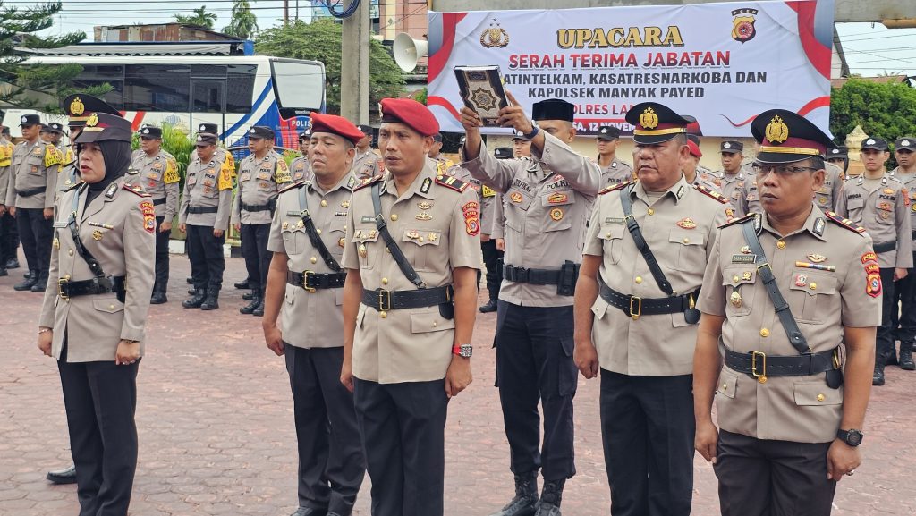 Kapolres Langsa Pimpin Sertijab Kasat Intelkam, Kasat Resnarkoba dan 1 Kapolsek