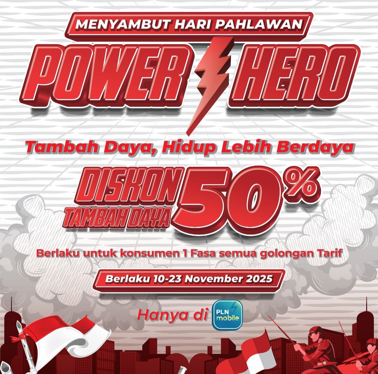 PLN UID Aceh menghadirkan program promo “Power Hero” dengan potongan biaya tambah daya listrik hingga 50 persen.