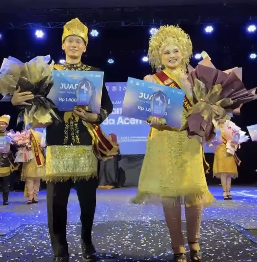 Saqti Aprilian dan Cut Riska Adilla Dinobatkan sebagai Agam dan Inong Banda Aceh 2025