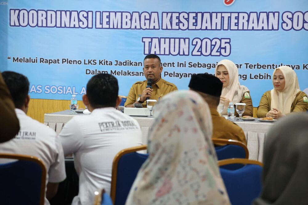 Rapat Koordinasi Lembaga Kesejahteraan Sosial (LKS) yang digelar Dinas Sosial Aceh, Senin (24/11). (Foto: Ist)