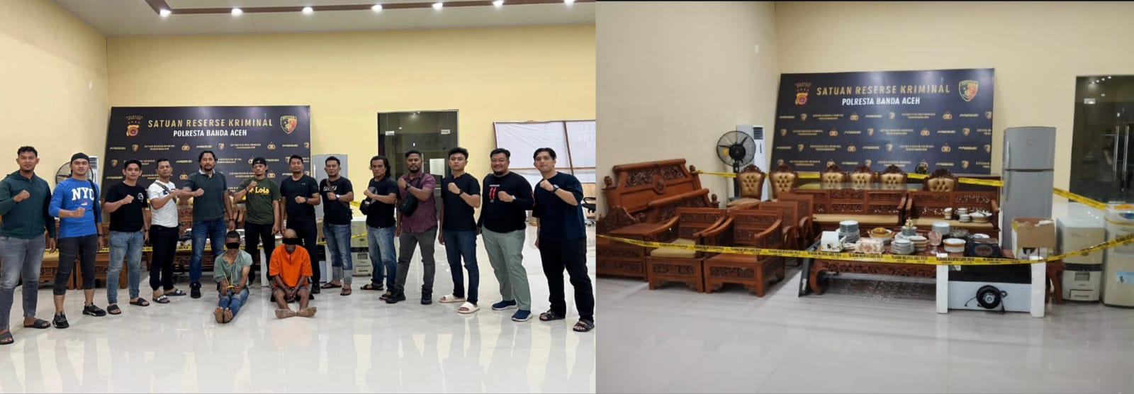 Dua Pembobol Rumah Kosong di Aceh Besar Ditangkap, Polisi Sita Perabotan Senilai Rp100 Juta