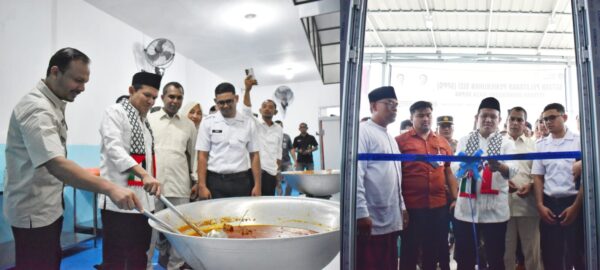 Wagub Aceh Fadhlullah meresmikan Dapur MBG SPPG Seunuddon yang dikelola Yayasan Geurudong Masa Depan di Gampong Matang Karieng, Kecamatan Seunuddon, Aceh Utara, Jum'at, 7 November 2025.