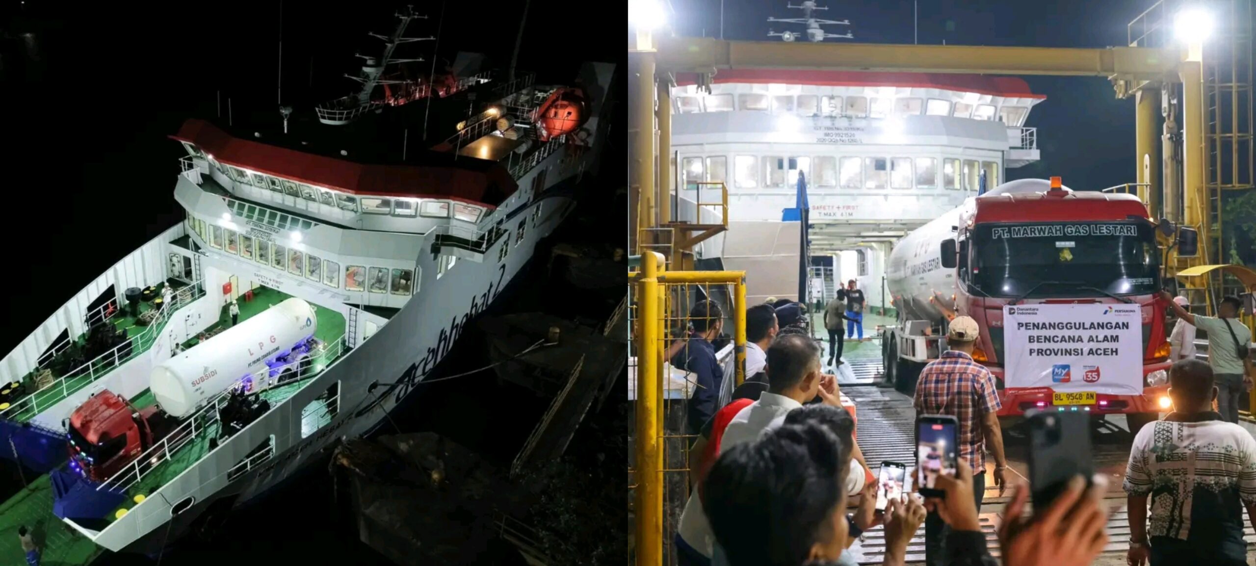 Atasi Kelangkaan di Banda Aceh, Kapal Aceh Hebat 2 Angkut 8 Truk Tangki Ambil LPG ke Lhokseumawe