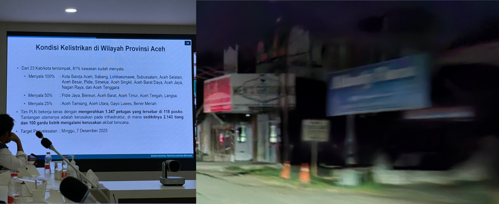 Klaim Bahlil Aliran Listrik di Aceh Pulih 100% Dinilai Bohong, Banyak Wilayah Masih Padam