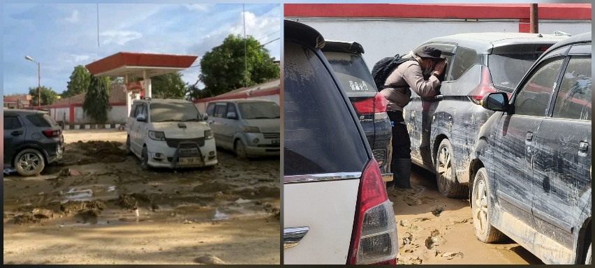 Dugaan penjarahan dan pencurian mobil milik korban banjir bandang dilaporkan mulai terjadi di Kabupaten Aceh Tamiang pascabencana banjir besar yang melanda wilayah tersebut. (Foto: Ist)