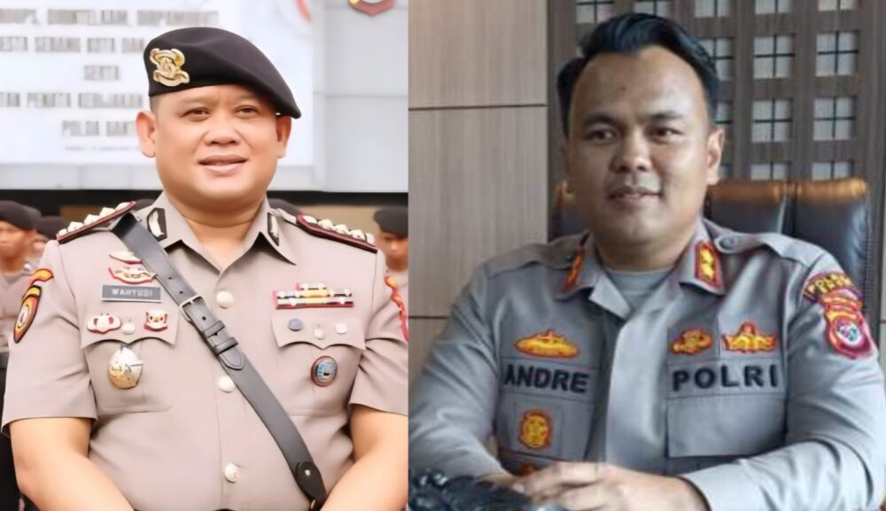 Kombes Pol Wahyudi (kiri) ditunjuk jadi Dirreskrimsus Polda Aceh dan Kombes Pol Andre Librian (kanan) ditunjuk sebagai Dirreskrimum Polda Aceh. (Foto: Ist)