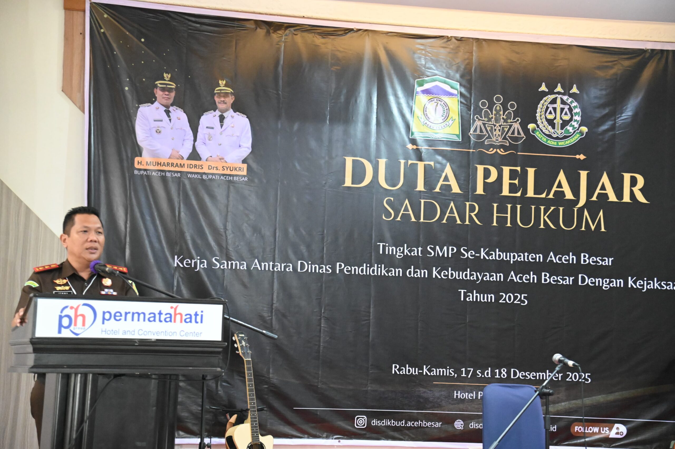 Disdikbud-Kejari Aceh Besar Gelar Pemilihan Duta Pelajar Sadar Hukum Tingkat SMP
