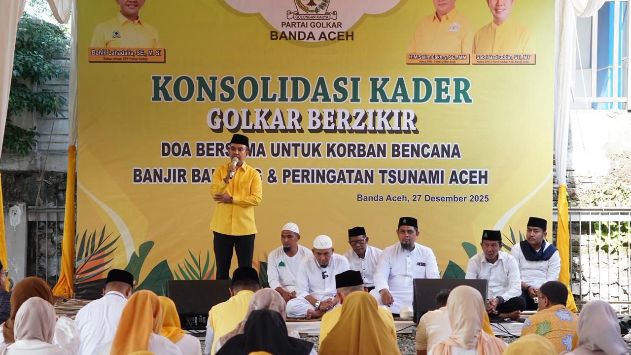 Golkar Banda Aceh Gelar Doa Bersama, Kenang 21 Tahun Tsunami dan Doakan Korban Banjir   
